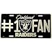 NFL National Football League Oakland Raiders #1 Fan Metal Tag