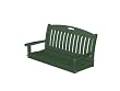 51" Recycled Earth-Friendly Cape Cod Outdoor Patio Chain Swing - Forest Green