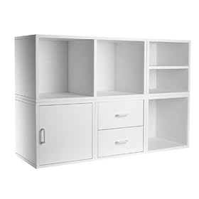 Foremost 340001 Modular 5-in-1 Shelf Cube Storage System, White
