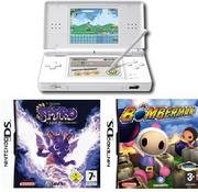 Nintendo DS Lite (Polar White) Bundle with 2 Hot Games