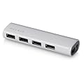 Belkin 4 Port USB 2.0 Ultra Slim Series Aluminium AC Powered Hub with AC Adapter for Desktop Laptop MAC PC - Sleek Design