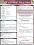 Algebraic Equations (Quickstudy Reference Guides - Academic)
