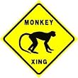 MONKEY CROSSING sign * animal zoo pet