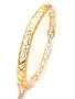 FILIGREE Gold & Sterling Silver Hinged Bangle Bracelet