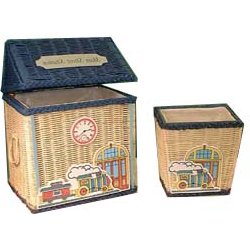 Baby: Giftmark Train Station Hamper & Waste Paper Basket