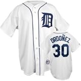 Detroit Tigers MLB Ordonez #30 Adult Home (White) Jersey by Majestic - Replica