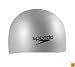 Speedo Silicone Long Hair Swim Cap (Silver)