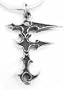 GOTHIC Letter Initial F Sterling Silver Charm Pendant
