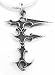 GOTHIC Letter Initial F Sterling Silver Charm Pendant