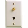 RCA TP062WH Modular Phone/Coaxial Wall Plate (White)