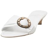 AK Anne Klein Women's Omana Sandal,Black Leather,5 M