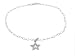 Italian Sterling Silver Religious Themed Link Anklet, Star