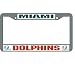Sporting Goods : Miami Dolphins NFL Chrome License Plate Frame