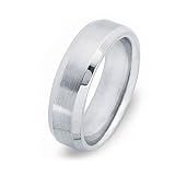 14k White Gold Men's Wedding Band