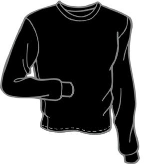 Polarmax Mens Double Base Layer Long Sleeve Crew Tee (Black, Large)