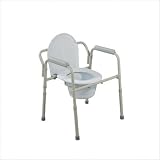 Folding Bedside Commode Seat With Commode Bucket And Splash Guard