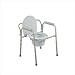 Folding Bedside Commode Seat with Commode Bucket and Splash Guard