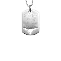 Personalized Stainless Steel Engraved Longhorn Dog Tag Pendant