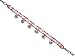 Unze Anklet With Red Colour & Diamontic Stars & Flowers (Sa1-J27)