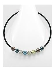 Simulated Velvet Reconstructed shell Necklace In Zinc