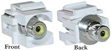 RCA Female / Female Connector Keystone Module (Recessed), White (Yellow RCA)