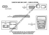 Lexus ES300 Dash Trim Kit 97-98 - 11 pieces - English Burlwood