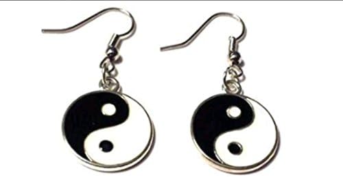 Yin Yang Dangle Hook Fashion Earrings sold by USAF Veteran