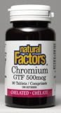 Chelated Chromium 500mcg (90Tablets) Brand: Natural Factors