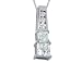 Diamond Drop Pendant 1/2 Carat (ctw) in 14K White Gold with Chain