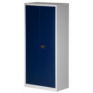 BISLEY Flügeltürschrank Aktenschrank Werkzeugschrank Stahlschrank Ordnerschrank Lichtgrau/Oxfordblau