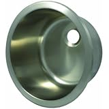 Opella 14127.046 12" Diameter Round Bar Sink, Brushed Stainless Steel