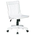 Armless Wood Bankers Chair  White