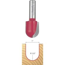 Freud 18-126 1-Inch Diameter Round Nose Router Bit with 1/2-Inch Shank