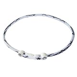 Phiten Titanium X30 White Tribal 20 Necklace w/ White Trim and Clasp