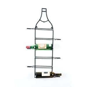 Wilco Imports Wall Mount Wine Rack Wine Bottle Shaped by