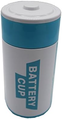 Classical Novel Battery Cup - Creative Stainless Steel Thermos Mug, 12 Ounce Great for Drinking Beverage and Water, Ideal Gift for All (Blue, Battery)
