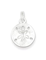 Sterling Silver Polished Sand Dollar Charm