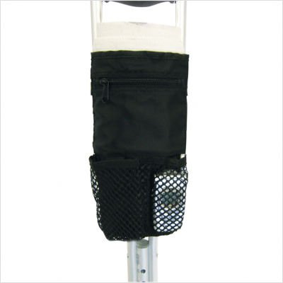 Drive Medical Deluxe Universal Cane / Crutch Nylon Pouch, Black, 10