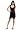 Nicole Miller Women's Open Back Dress, Black, Petite