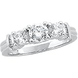 14K White Gold Diamond Bridal Anniversary Band Ring (1.17 ctw, G-H, SI1)