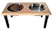 Ethical SS Dishes POSTURE-PRO 2-Quart Adjustable Double Diner, Oak