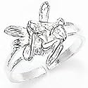 Fairy Toe Ring - Sterling Silver Adjustable