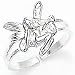 Fairy Toe Ring - Sterling Silver Adjustable