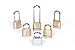 Sesamee K0437 4 Dial Bottom Resettable Combination Brass Padlock with 2-1/4-Inch Shackle and 10,000 Potential Combinations