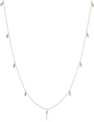 Mizuki Silver Chain and Gold Bead Necklace