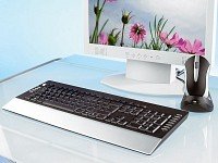 PC / Notebook Funk-Set Tastatur und optische Mini-Maus 2,4 GHz - Wireless-Profi-Set für volle Bewegungsfreiheit auf dem Schreibtisch