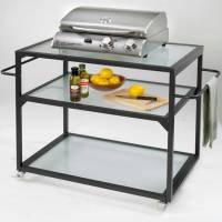 Outdoor GreatRoom LG20ie-Gl Fire Stone Legacy 20 i/e Electric Grill with Glass Bistro Cart - LG20ie-Gl
