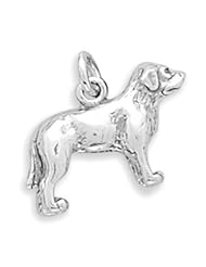 13x12.5mm Standing Labrador Charm .925 Sterling Silver