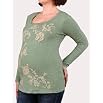 Motherhood Maternity: Long Sleeve Scoop Neck Smocked Maternity T Shirt