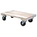 Vestil HDOS-1624-12 Solid Deck Hardwood Dolly with Hard Rubber Casters, 1200 lbs Capacity, 24" Length x 16" Width x 6-3/4" Height